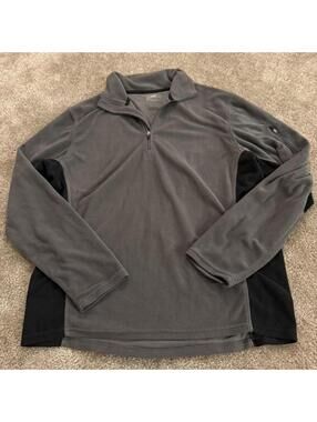 Alpine Designs Grey quarter zip fleece #outdoor #fleece #gray #black #sweater